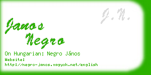 janos negro business card